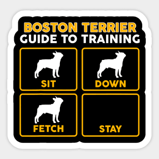 Boston Terrier  Guide To Training Sticker